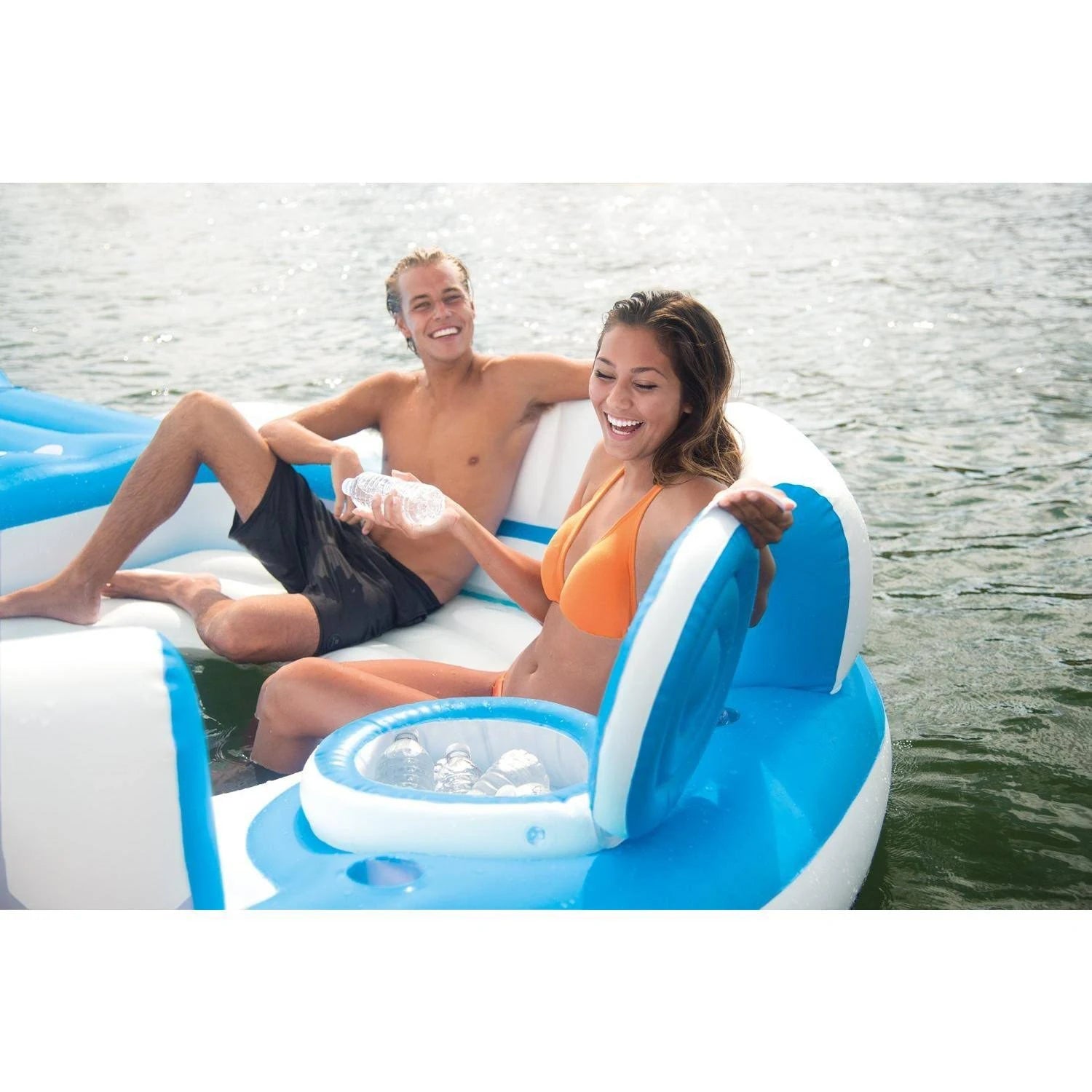 Inflatable Island Lounger 6 Person Floating Island W1360