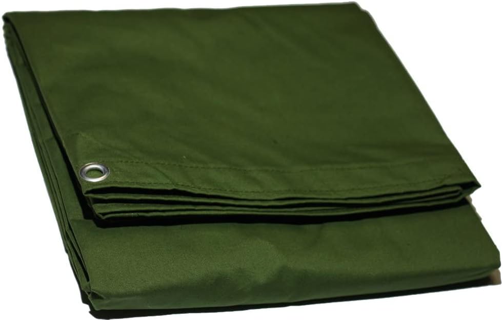 Green Canvas Tarp 12oz Water Resistant 12' x 20' Pack of 2 W192329
