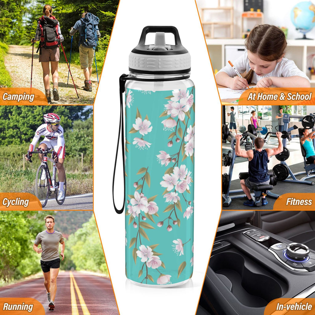 32oz Tritan Leakproof Clear Sports Water Bottle H221104