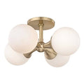 4-Light Semi Flush Mount Aged Brass S7818