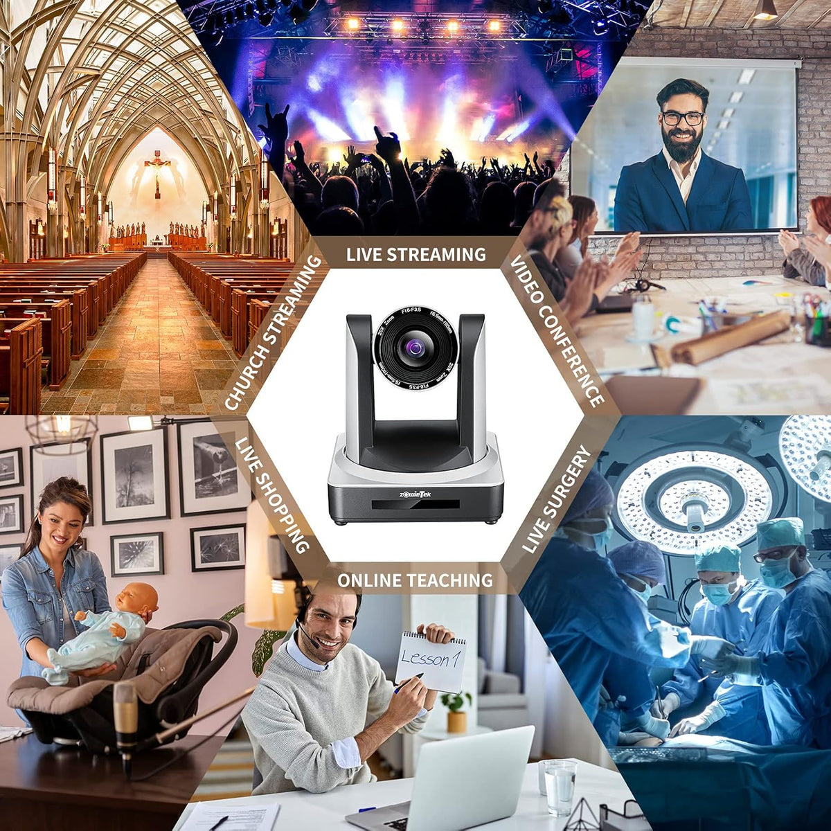 20X Live Streaming Camera with HDMI and 3G-SDI Outputs Q511008