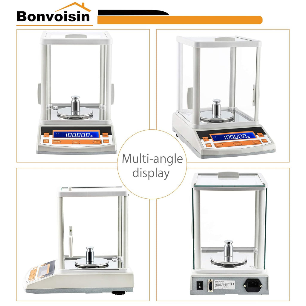 Analytical Balance 300g x 1mg Precision Lab Scale with LCD Display B71512