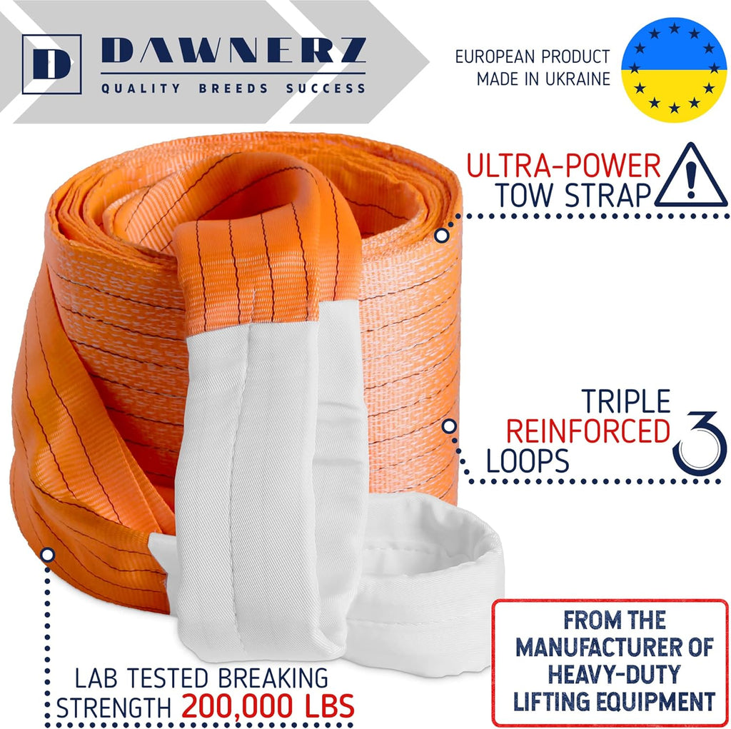 Tow Strap Heavy Duty 200000lbs 25ft Towing Rope J43907