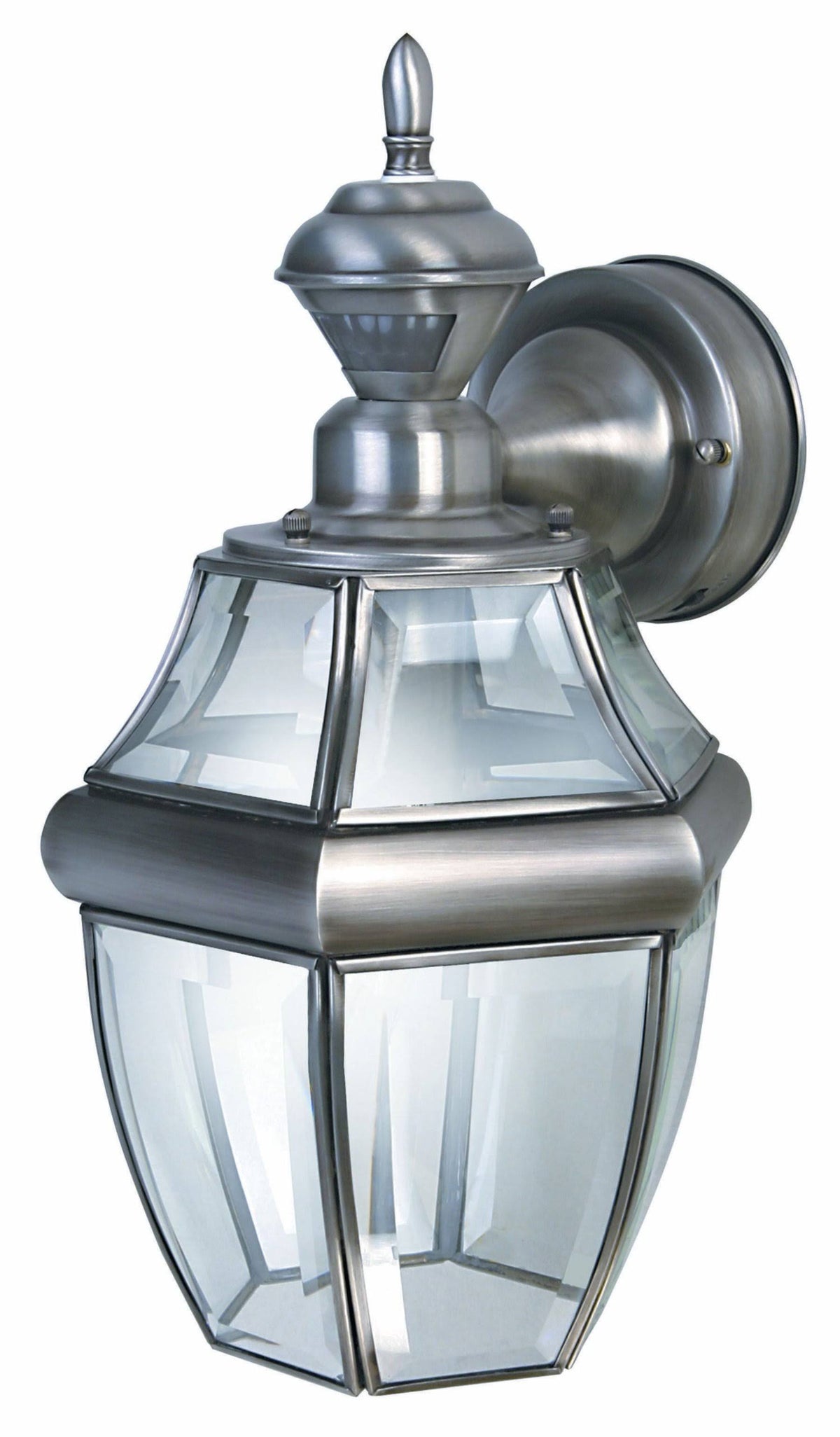 Motion Activated Six-Sided Carriage Light in Silver H74164