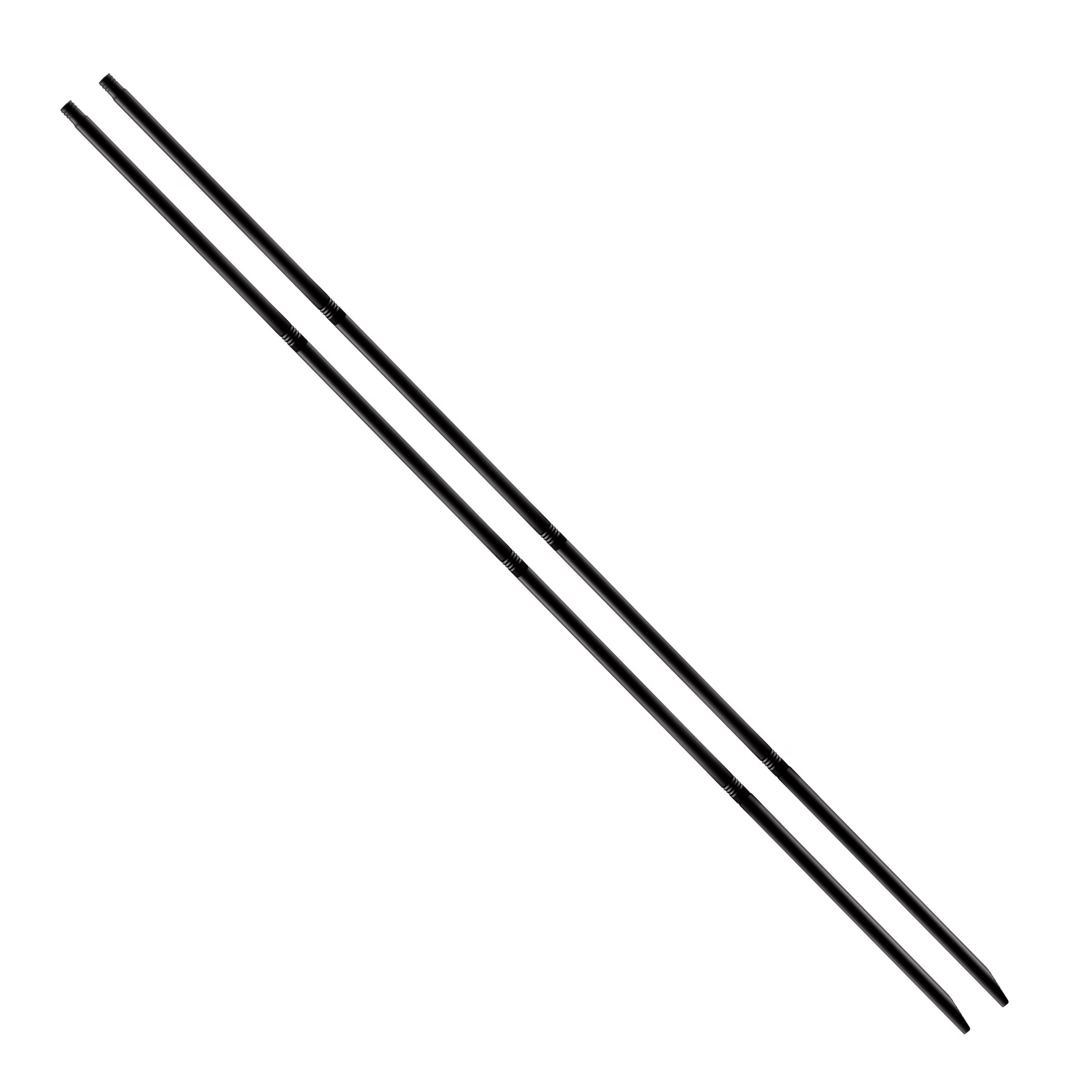 Black Metal Torch Pole 2-Pack 4-Piece 58 in. E69686