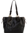 Large Zip Florentine Leather Black Bag O66971