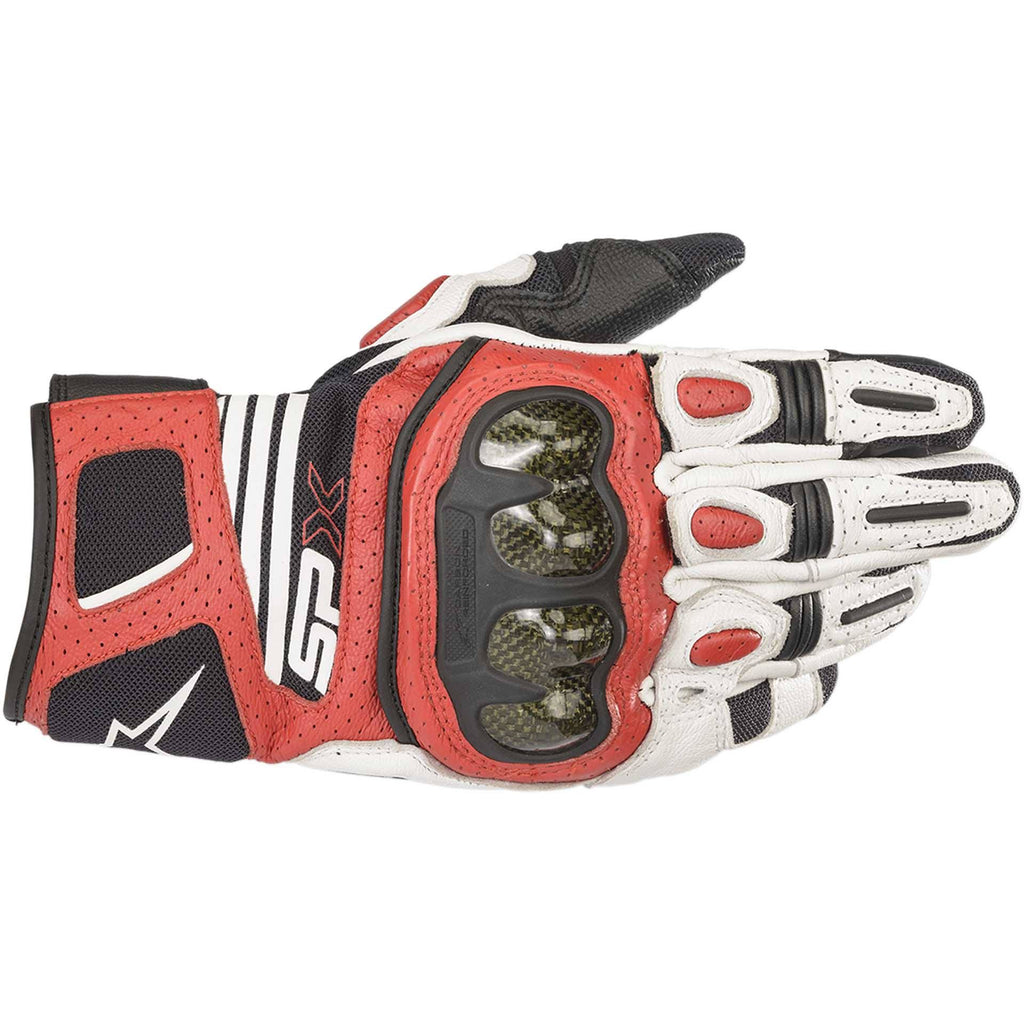 Black White Red Fluo Carbon Gloves G4864
