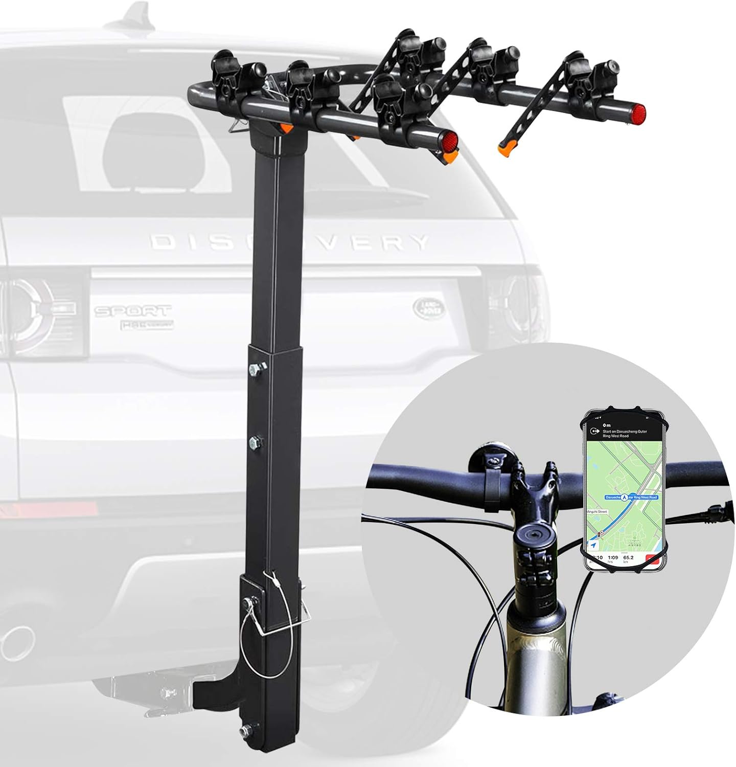 Double Foldable Bike Hitch Rack for 2'' Hitch Receiver R629265
