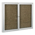 Red Enclosed Bulletin Board 36x22 H x 60x22 W x 3x22 D A92154