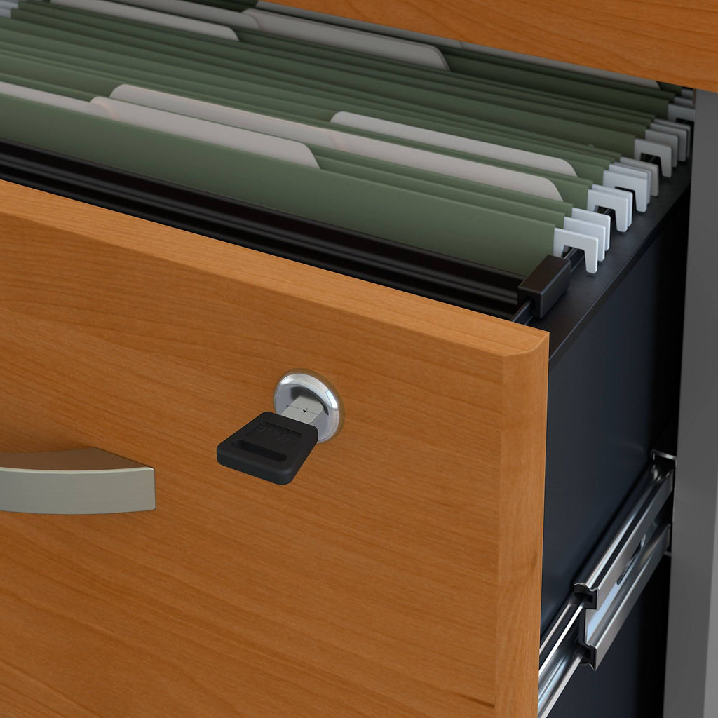 Natural Cherry 2-Drawer Mobile Filing Cabinet S43509
