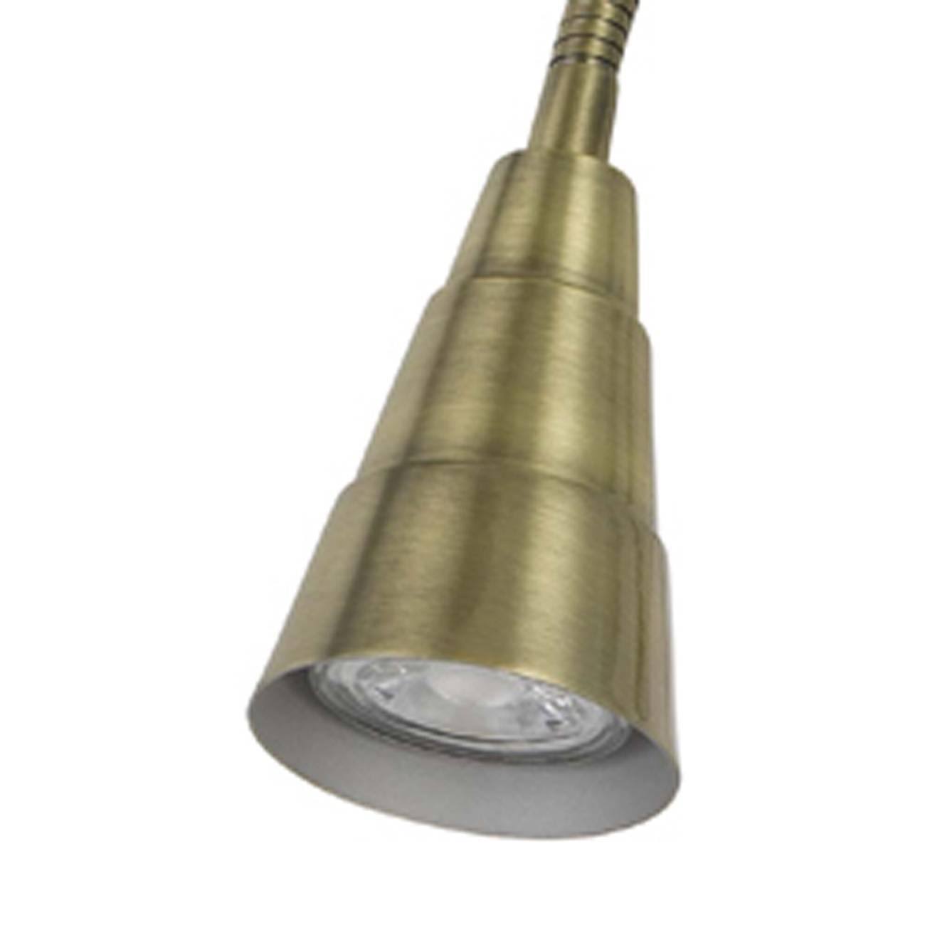 Antique Brass LED Wall Mount Gooseneck Lamp S42388
