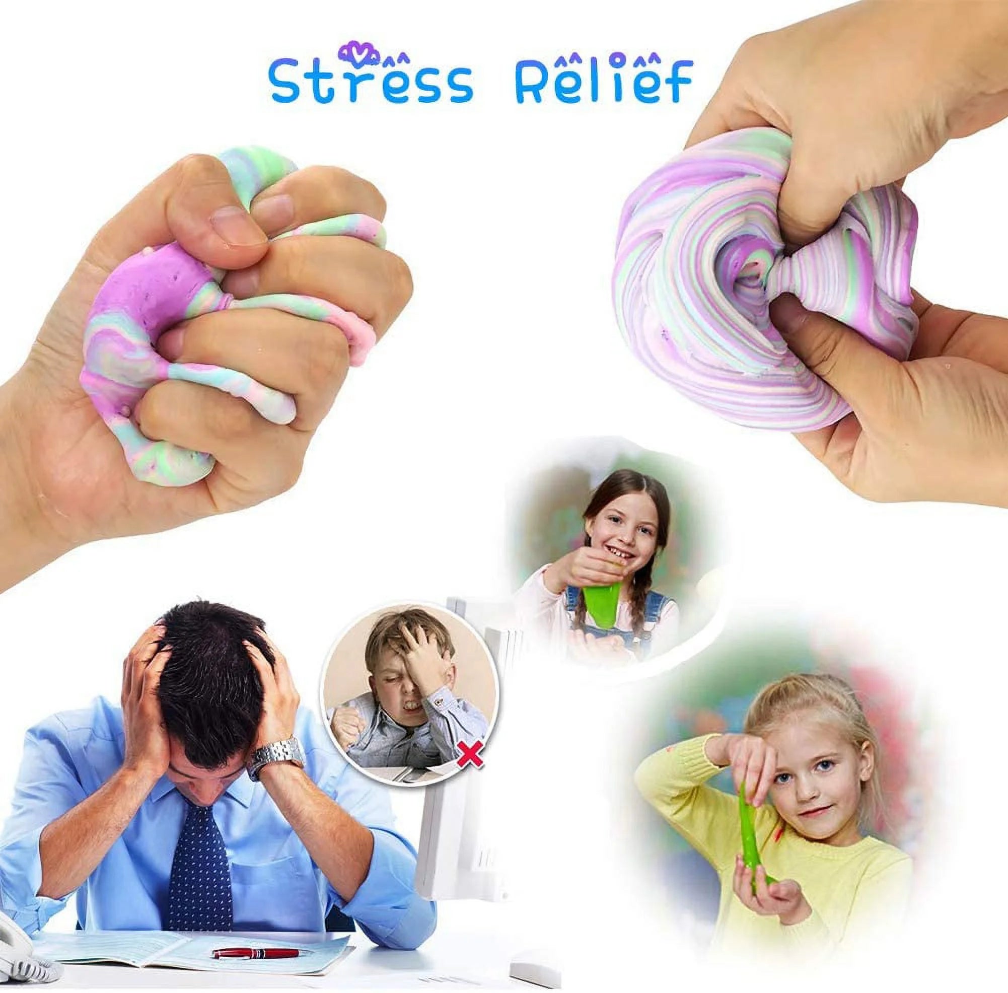 Fluffy Floam Slime Stretchy Soft Clay Toys Non-Toxic E812