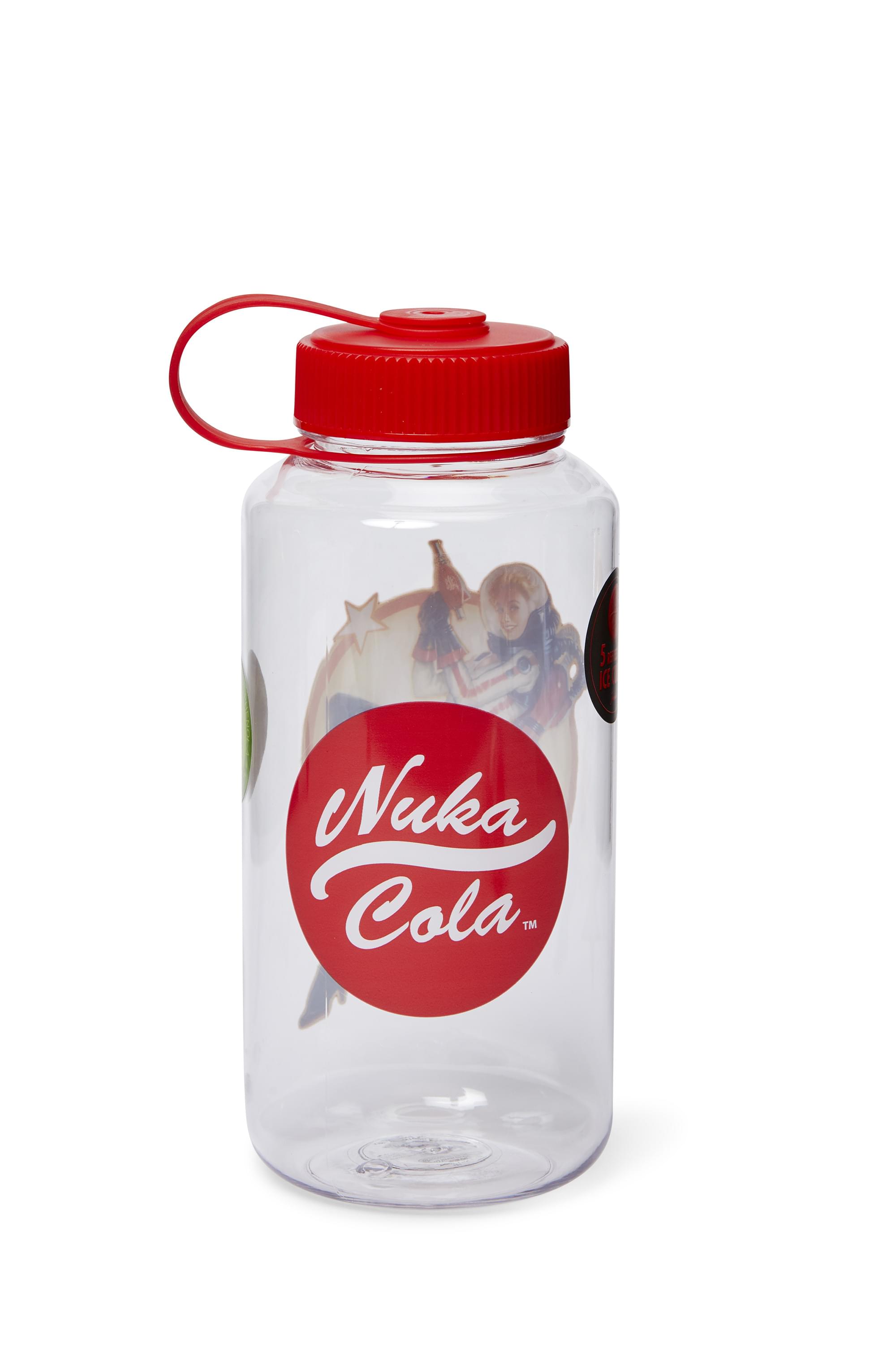 Plastic Water Bottle with Lid & Molded Ice Cubes - 34-Ounce L55442