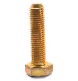 5/16 inch-24 x 2 3/4 inch Fine Thread Grade 8 Hex Cap Screw, Alloy Steel Yellow Zinc Plated, Pk 100 V2029