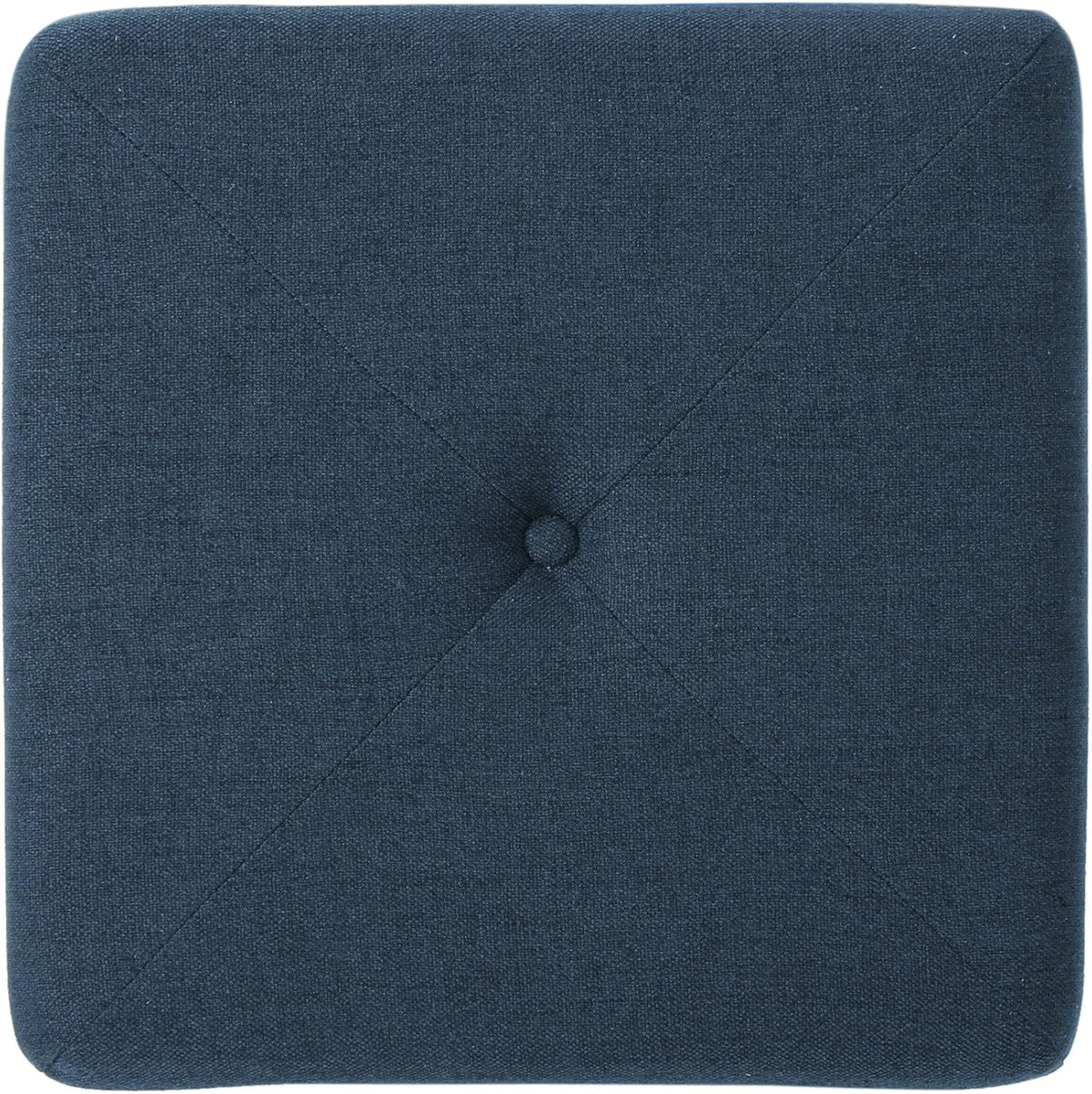 Navy Blue Fabric Square Ottoman F87044