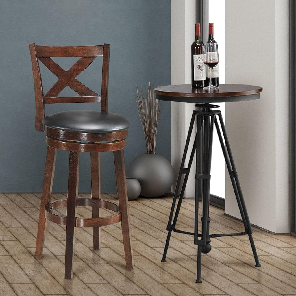 Cappuccino Swivel Bar Stool Set of 2 A2041