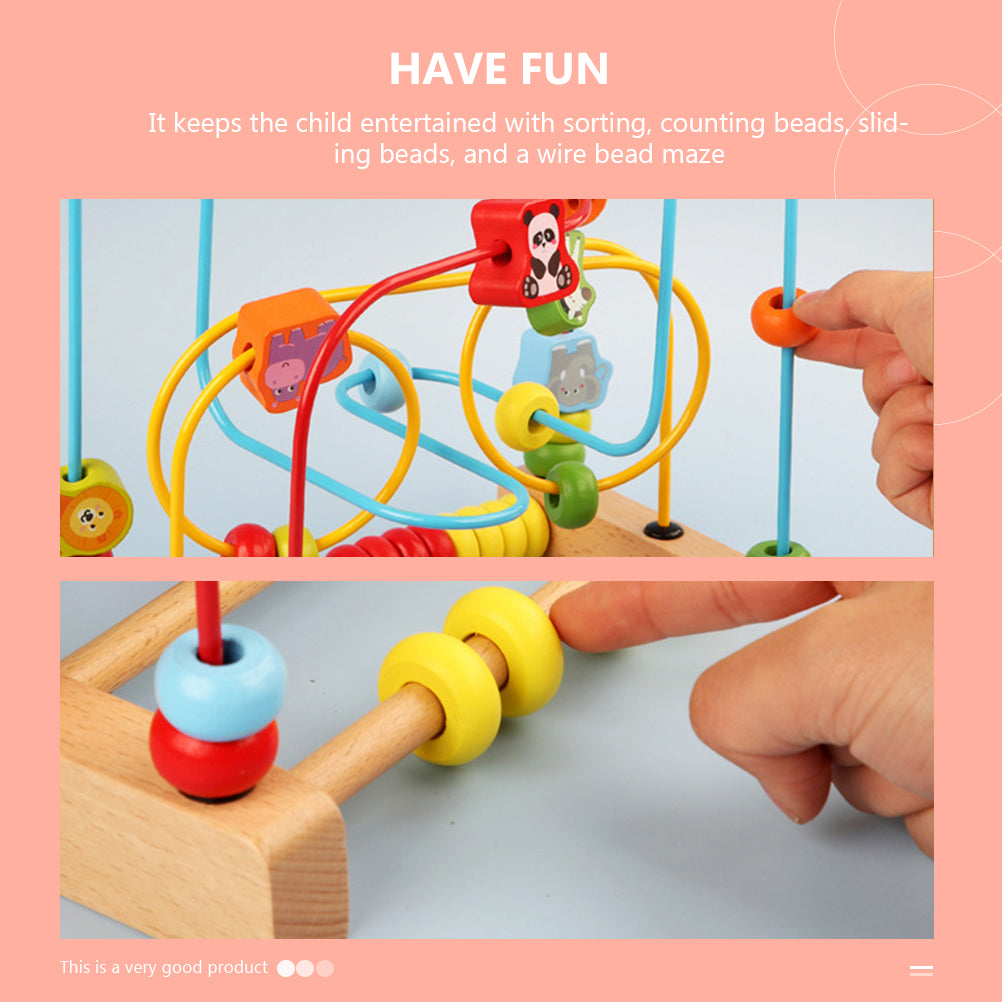 Wooden Beads Roller Montessori Toy Q557