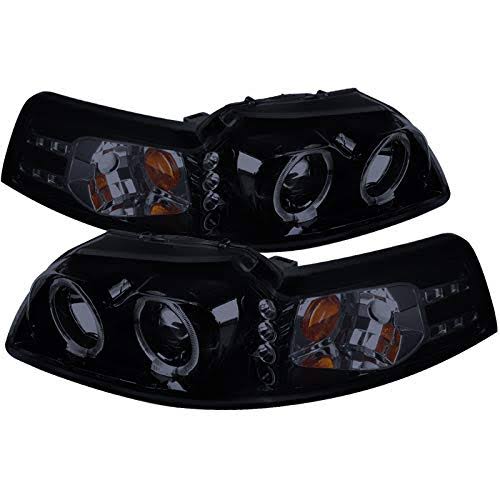 Glossy Black Tinted LED Projector Headlights S6381