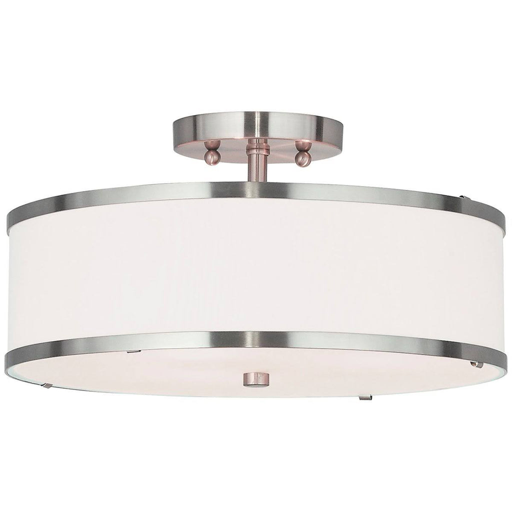 Semi Flush Mount Light, Brushed Nickel Z58292