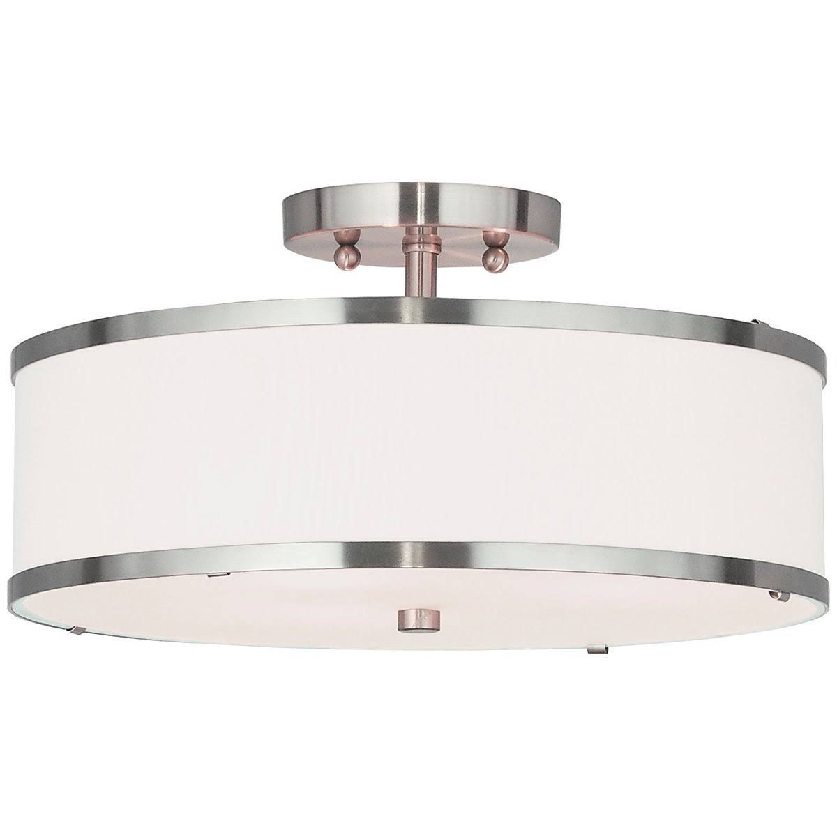 Semi Flush Mount Light, Brushed Nickel Z58292