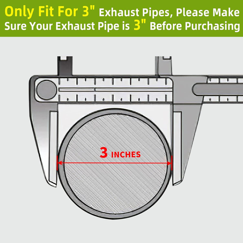 2-Pack Universal Catalytic Converter, 3" Inlet/Outlet, Stainless Steel Shell R757346