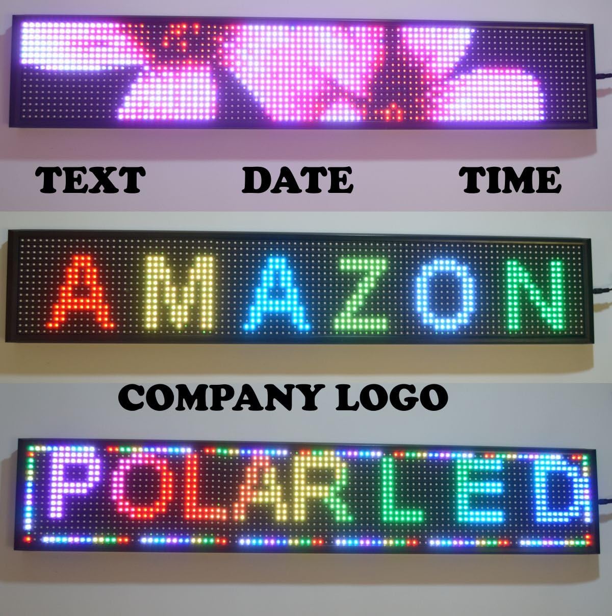 40" x 8" LED RGB Sign V726