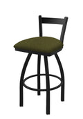 Low Back Swivel Bar Stool with Black Wrinkle Finish S877
