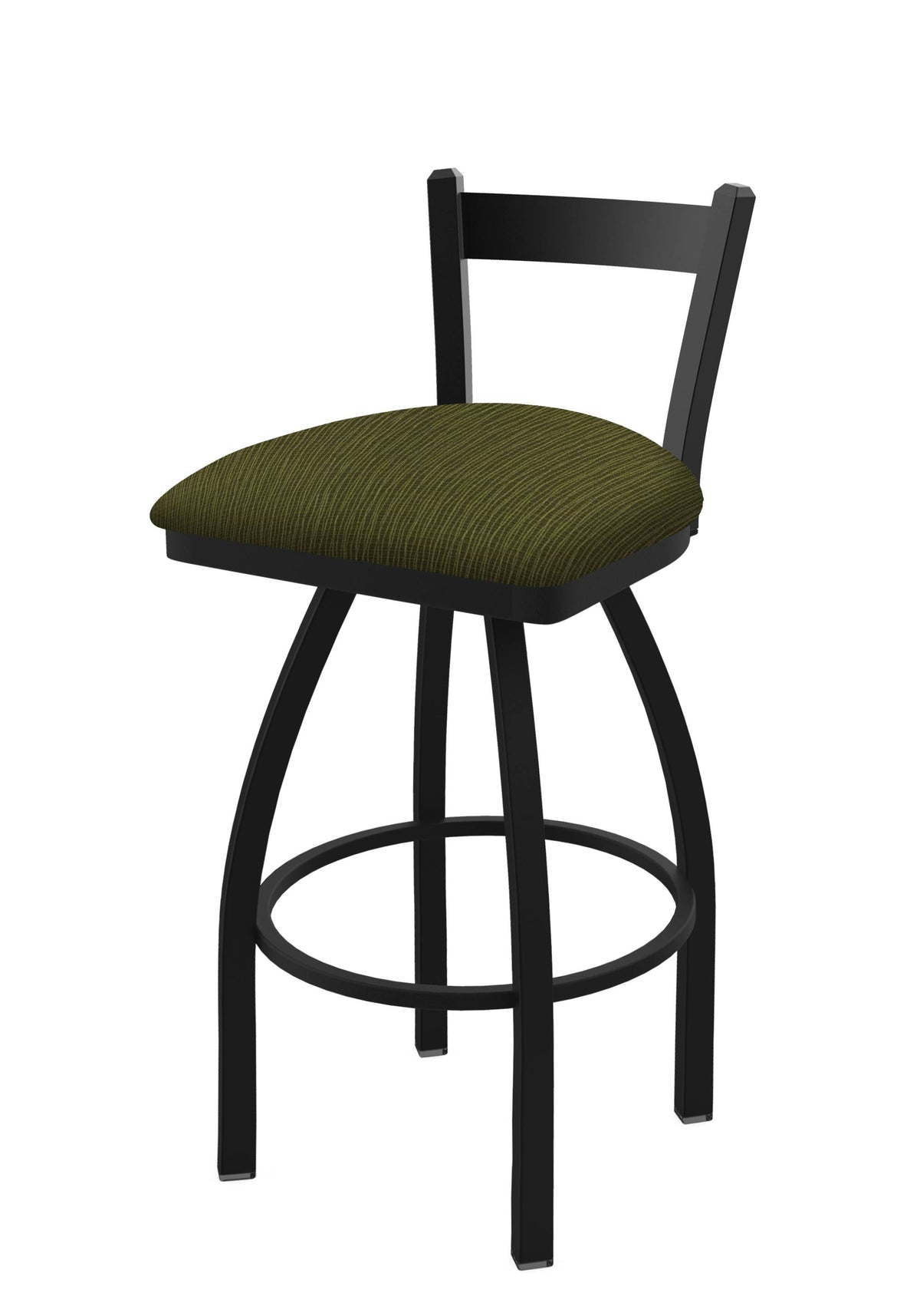 Low Back Swivel Bar Stool with Black Wrinkle Finish S877