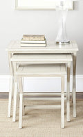 Antiqued White Stacking Tray Tables M702