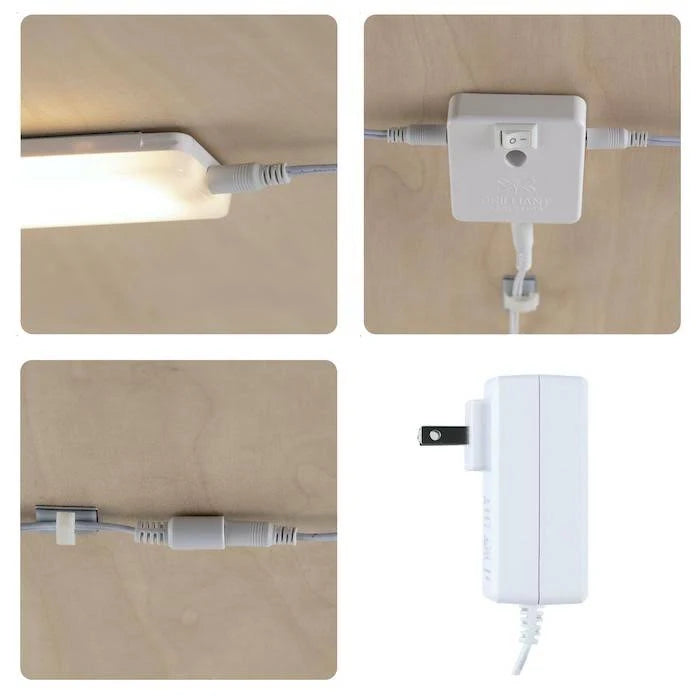 12 inch LED Under Cabinet Light Kit with 6 Bars and Remote Control, White A54573