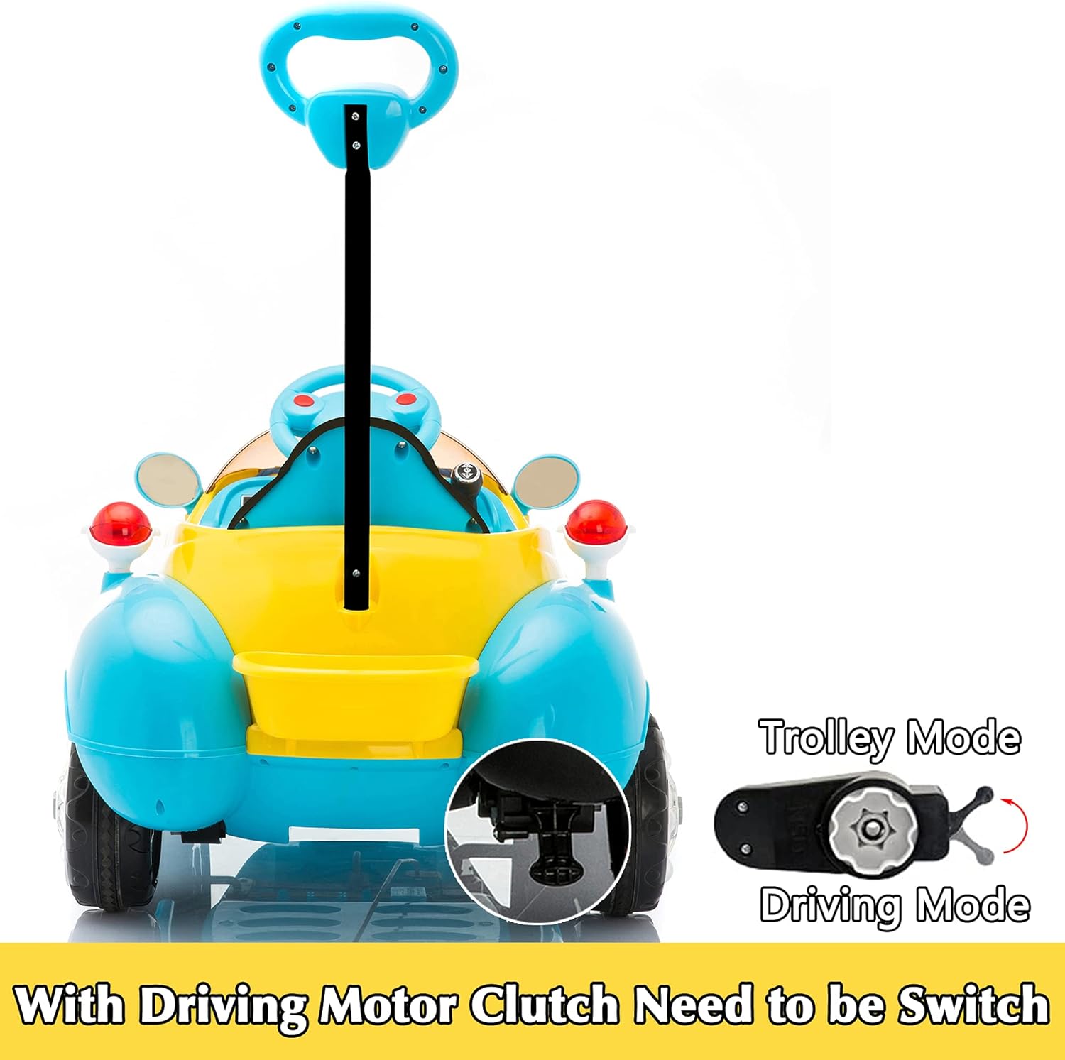Blue & Yellow Electric Ride On Car with Remote Control K99142
