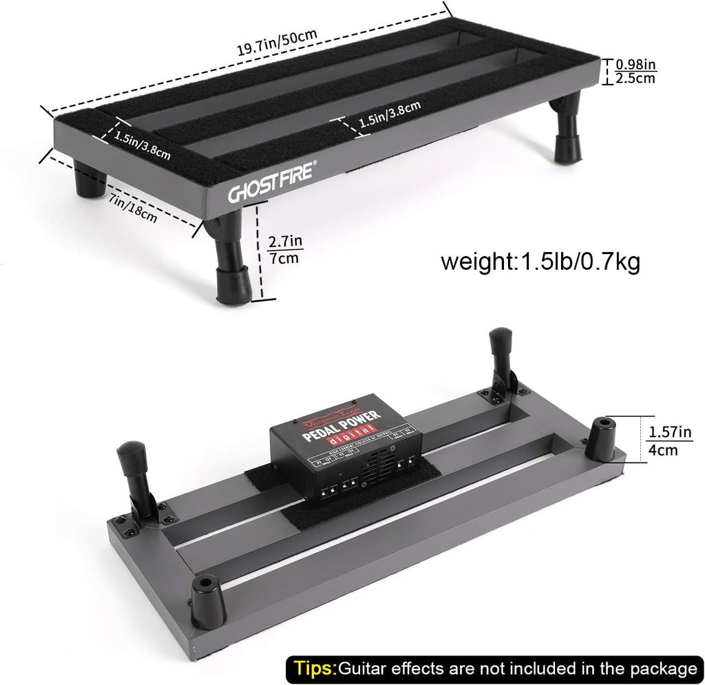 Aluminum Alloy Effect Pedalboard with Carry Case X559