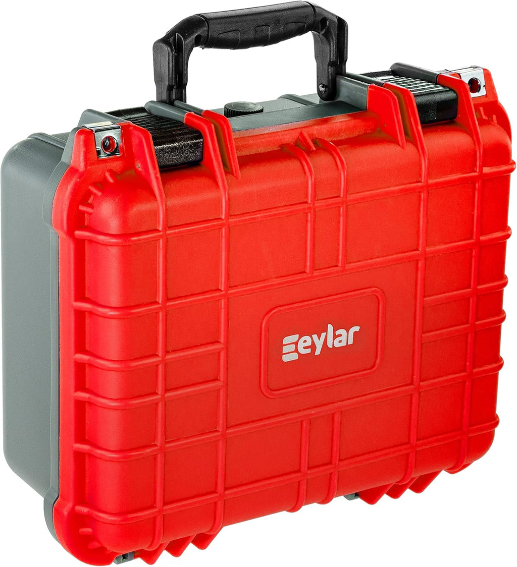 Dual Red Gray Waterproof Shockproof Camera Case Dry Box with Foam Pack of 2 I64956