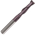 3/8x22 Carbide End Mill, Plain Shank, FIREX Coated I9158