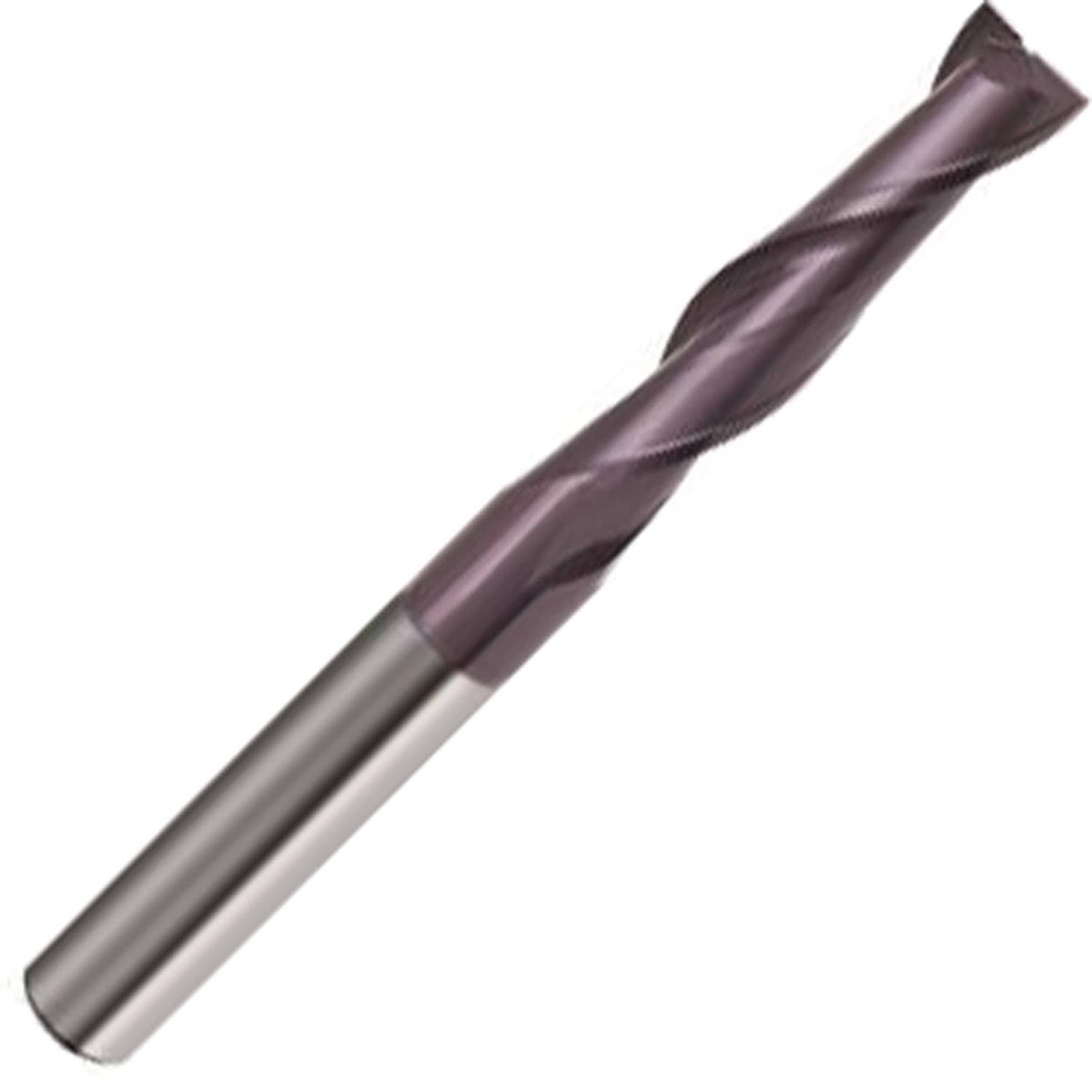 3/8x22 Carbide End Mill, Plain Shank, FIREX Coated I9158