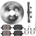 Premium OE 5 Lug Brake Disc Rotors + Ceramic Brake Pads + Clips T362675