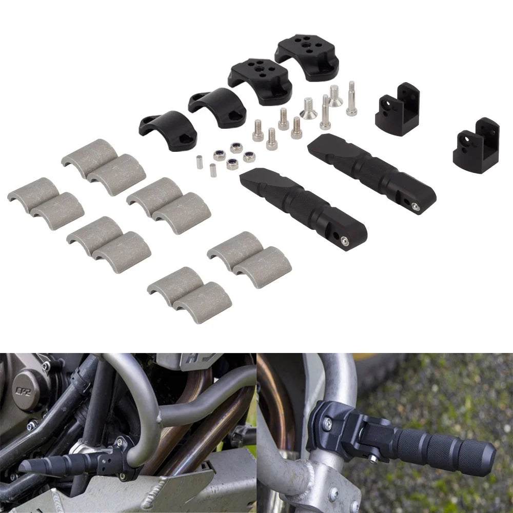 Universal Motorcycle 360 Rotatable Highway Crash Bar Foot Pegs G660068